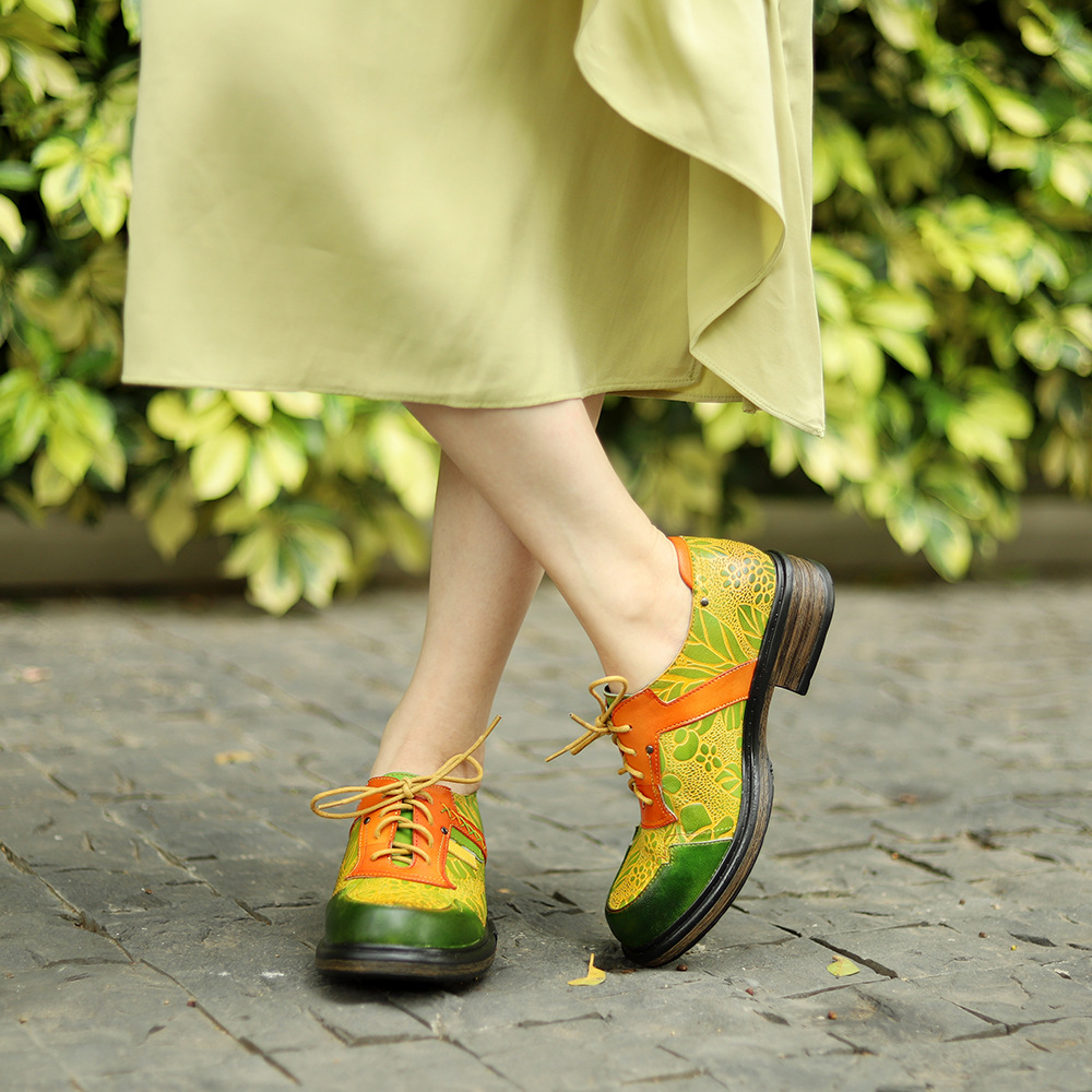รองเท้าโลฟเฟอร์หนังแกะ 4 ซม. ร - Ethnic Fashion Walk บทวิจารณ์และราคา