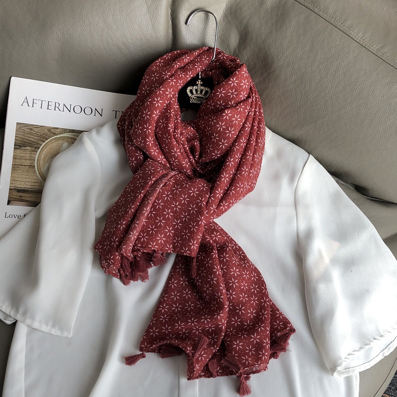 ผ้าพันคอฝ้ายลินินสไตล์ชนเผ่าวิ - Winter Ethnic Fashion For Women บทวิจารณ์และราคา