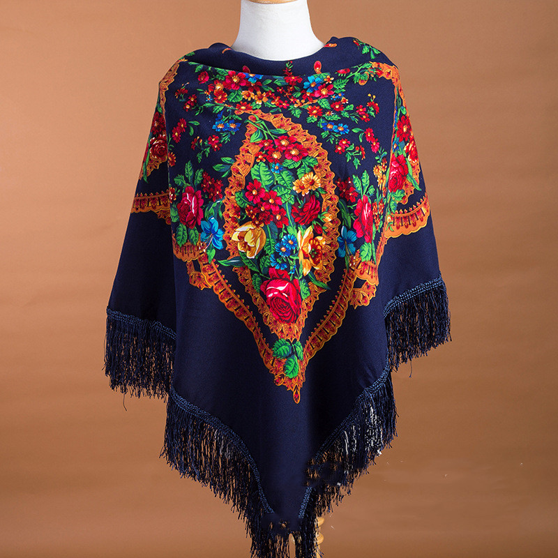 135*135 ซม.ผ้าพันคอรัสเซียสไตล - Winter Ethnic Fashion For Women บทวิจารณ์และราคา