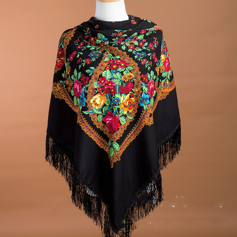 135*135 ซม.ผ้าพันคอรัสเซียสไตล - Winter Ethnic Fashion For Women บทวิจารณ์และราคา