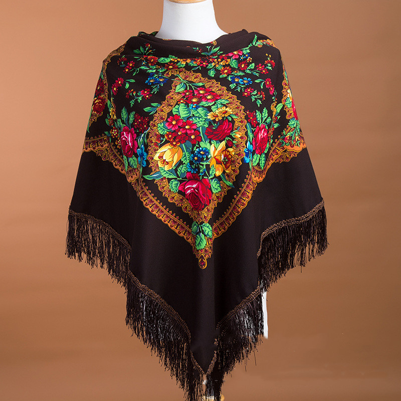 135*135 ซม.ผ้าพันคอรัสเซียสไตล - Winter Ethnic Fashion For Women บทวิจารณ์และราคา