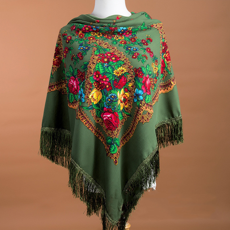135*135 ซม.ผ้าพันคอรัสเซียสไตล - Winter Ethnic Fashion For Women บทวิจารณ์และราคา
