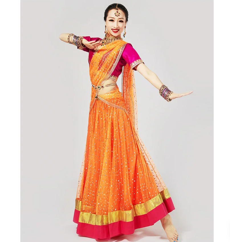 ชุดการแสดงเต้นรำอินเดีย ทรงเข้ - Salwar Kameez Set บทวิจารณ์และราคา