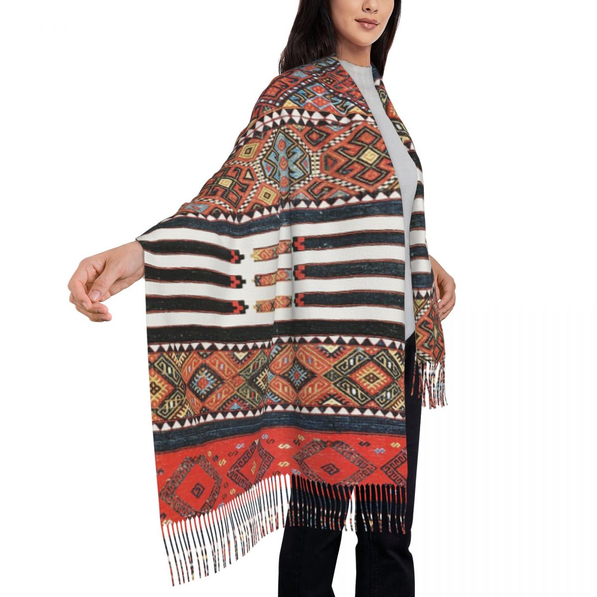 ผ้าพันคอศิลปะชนเผ่าเคอร์ด ตุรก - Winter Ethnic Fashion For Women บทวิจารณ์และราคา