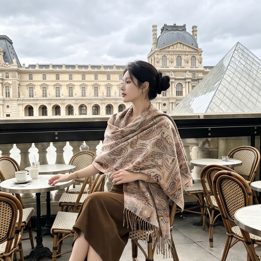 ผ้าพันคอผู้หญิง ผ้าพัชมีนา ผ้า - Winter Ethnic Fashion For Women บทวิจารณ์และราคา