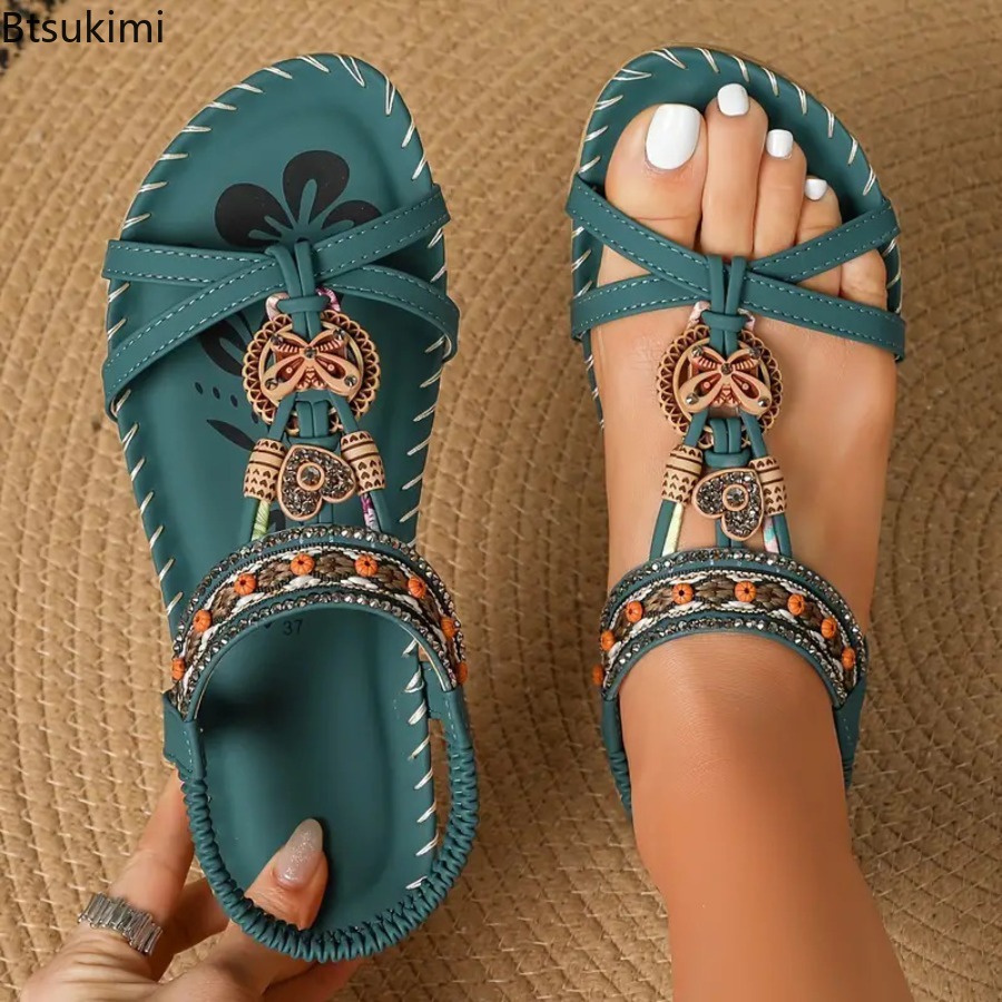 รองเท้าแตะสไตล์โบฮีเมียนสำหรับ - Ethnic Fashion For Women บทวิจารณ์และราคา