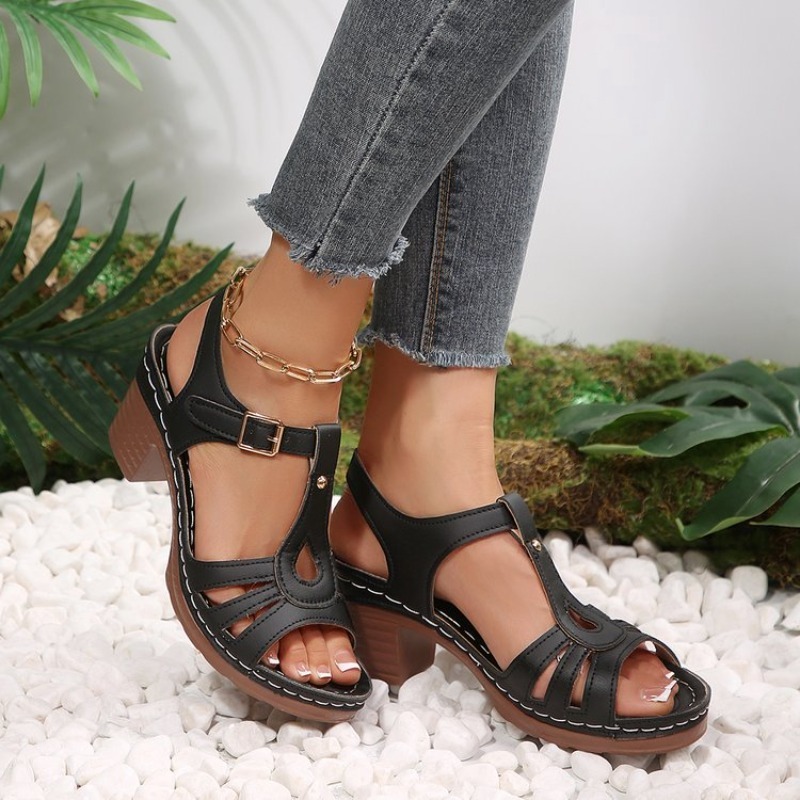 รองเท้าส้นเตารีดปักลายดอกไม้สไ - Ethnic Fashion Walk บทวิจารณ์และราคา