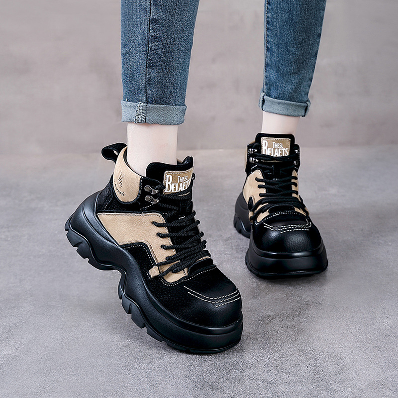 รองเท้าบูทแฟชั่นส้นเตารีดหนังแ - Winter Ethnic Fashion For Women บทวิจารณ์และราคา