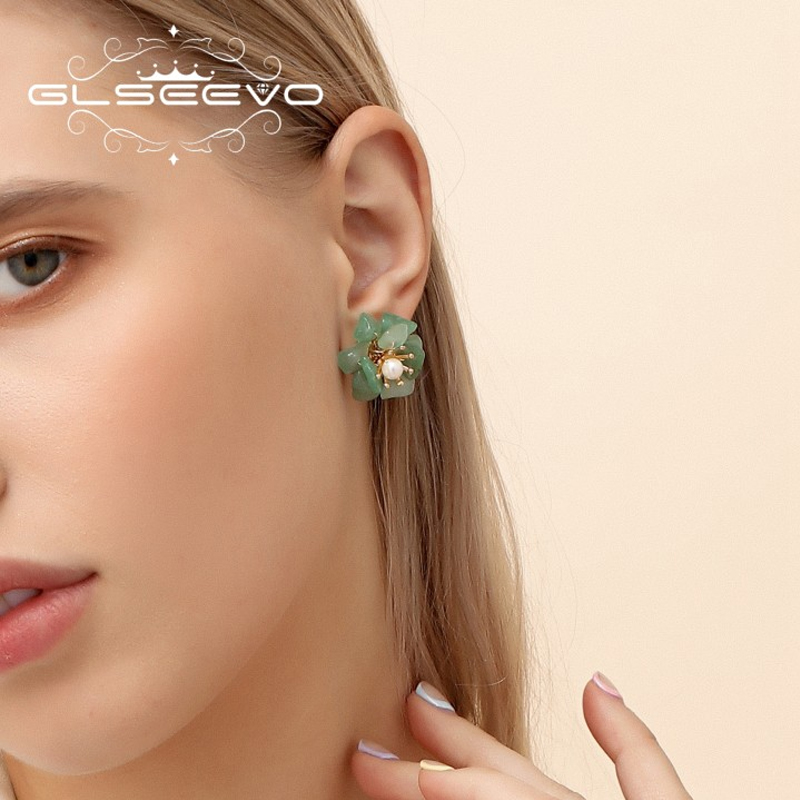 GLSEEVO ต่างหูมุกแท้เงินแท้ 92 - Ethnic Luxe Fashion บทวิจารณ์และราคา