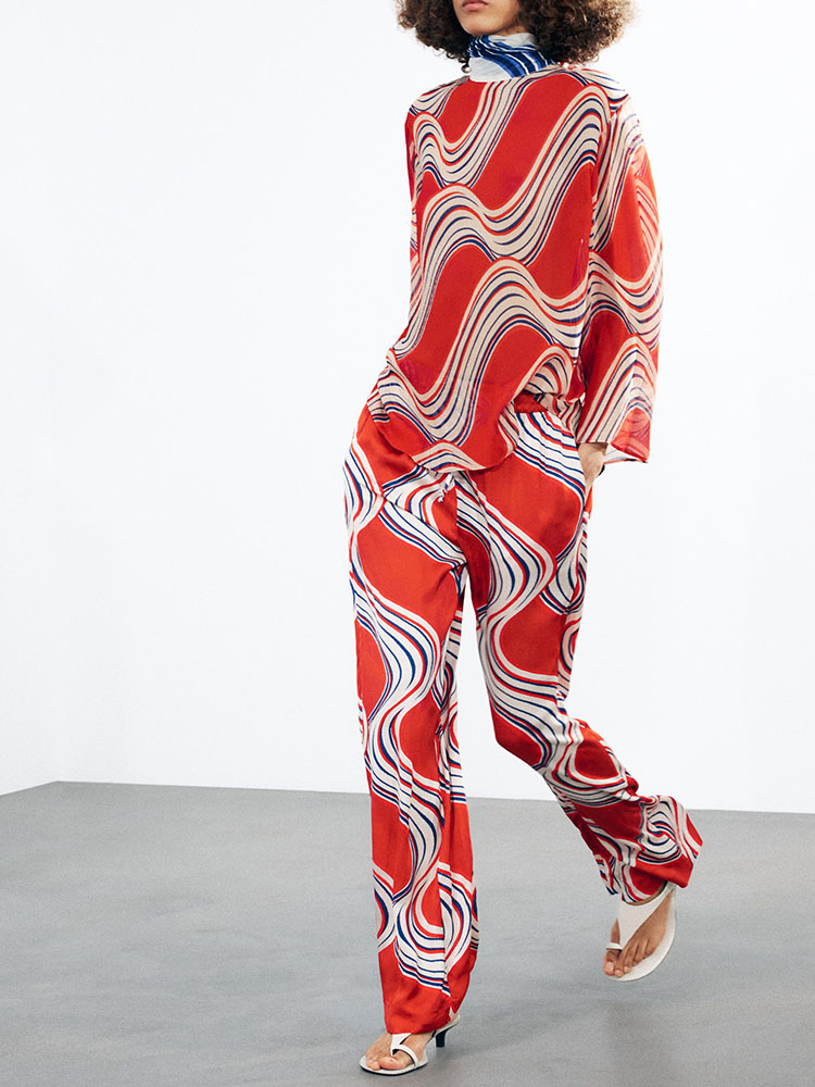 เสื้อเชิ้ตลายพิมพ์ฤดูใบไม้ร่วง - Ethnic Fusion Fashion บทวิจารณ์และราคา